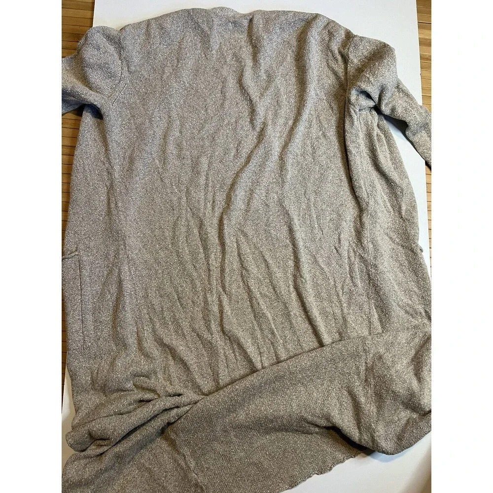 LEITH WOMENS LONG LINE CARDIGAN SWEATER‎ SIZE SMALL POCKETS COTTON Flawed